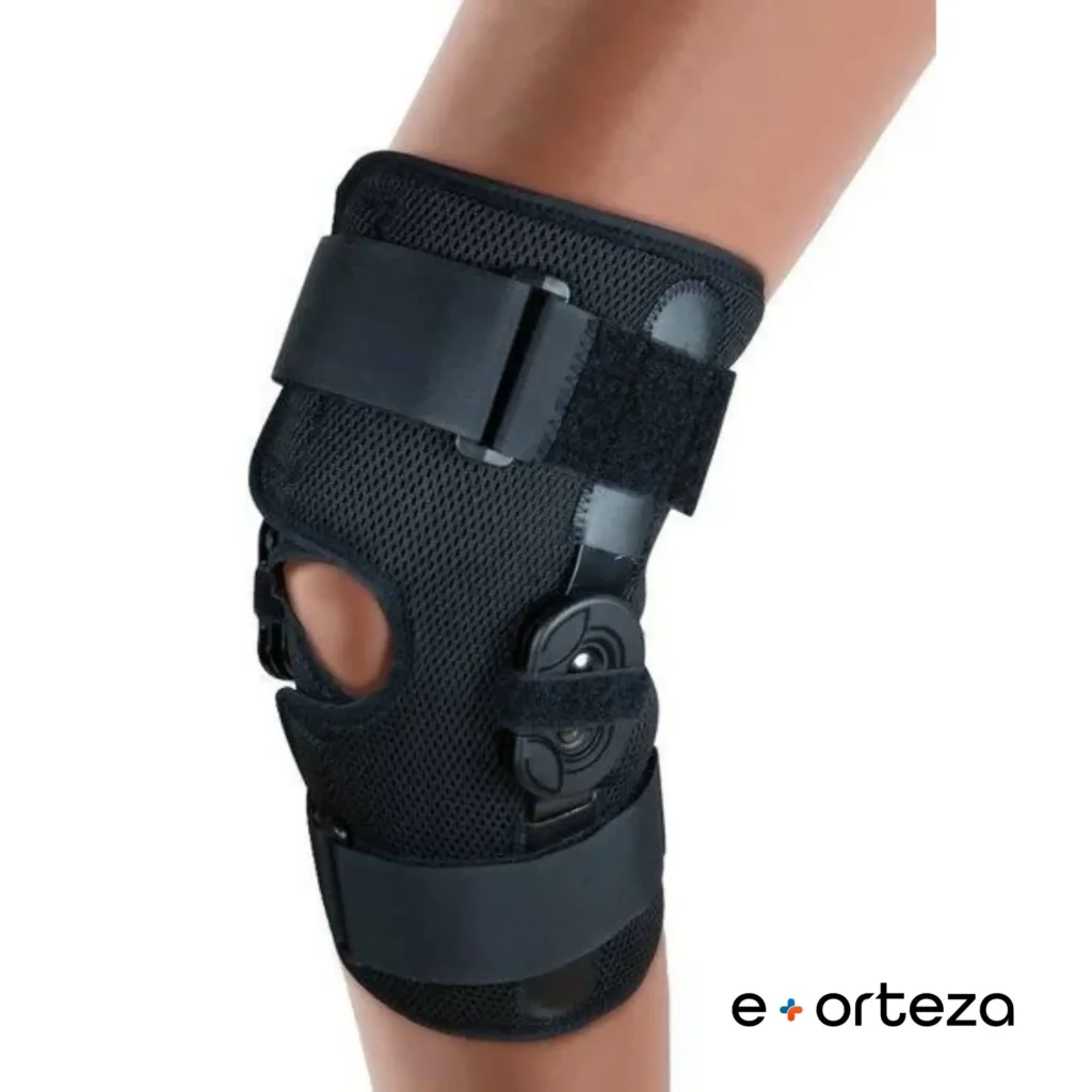 Zastosowanie ortezy zegarowej na kolano 3 Orteza stawu kolanowego z regulacją kąta zgięcia Comfortia Hinged Knee